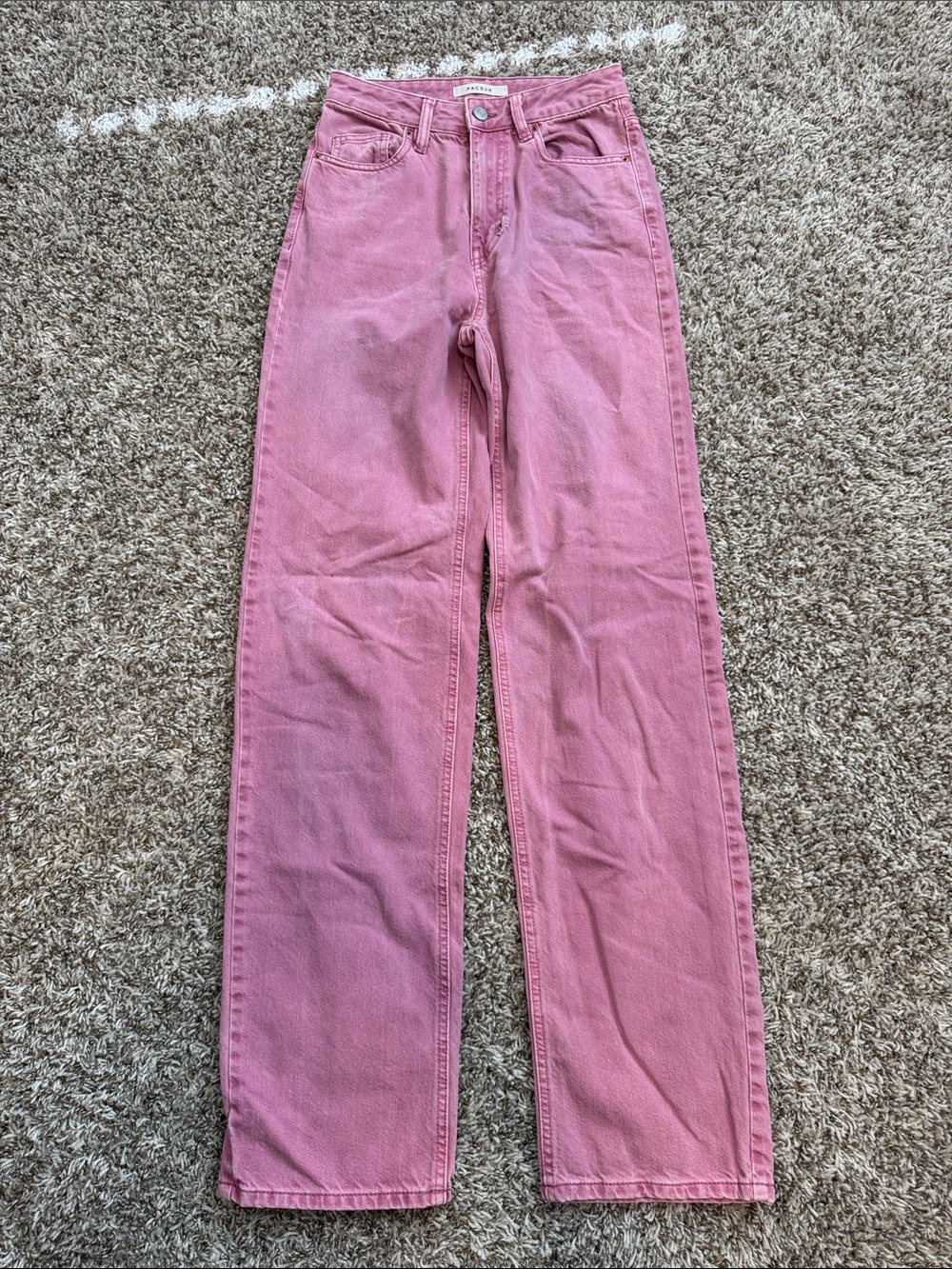 PacSun 90s Boyfriend Jeans Size 24 Pink High Rise Straight Leg